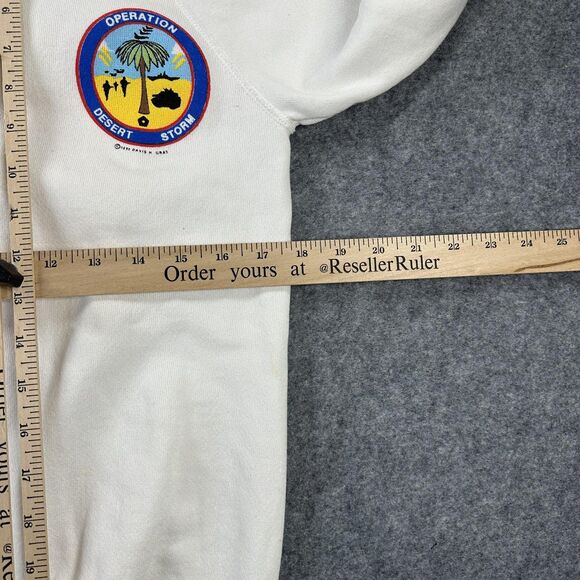 Vintage Operation Desert Storm Americans United Hanes Sweatshirt Mens Medium 90s - Picture 8 of 12